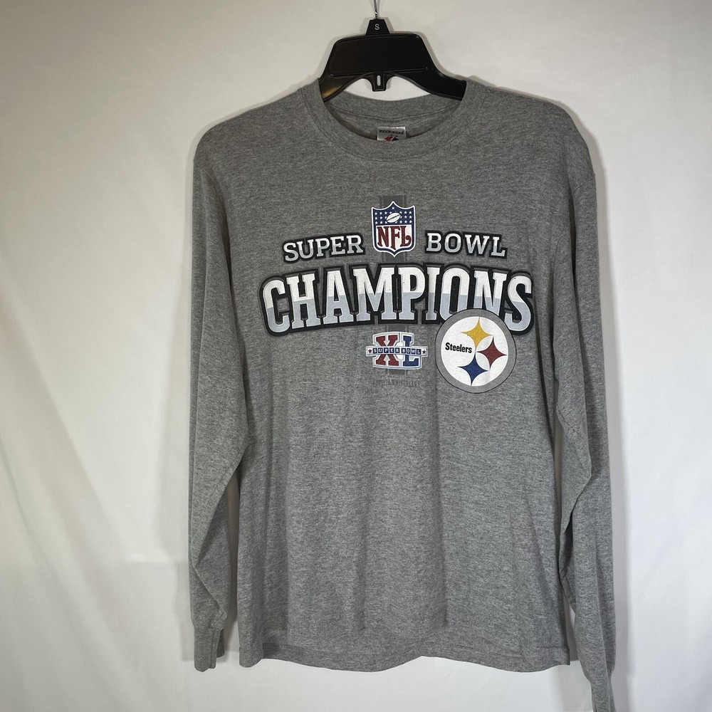 Pittsburgh Steelers Super Bowl XL Champions T Shirt 2006 Jerzees medium M NFL